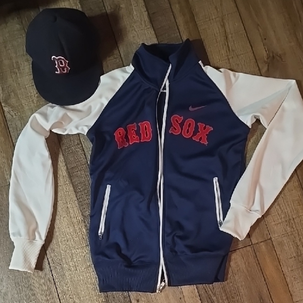 Red Sox Navy and White Jacket with Cap